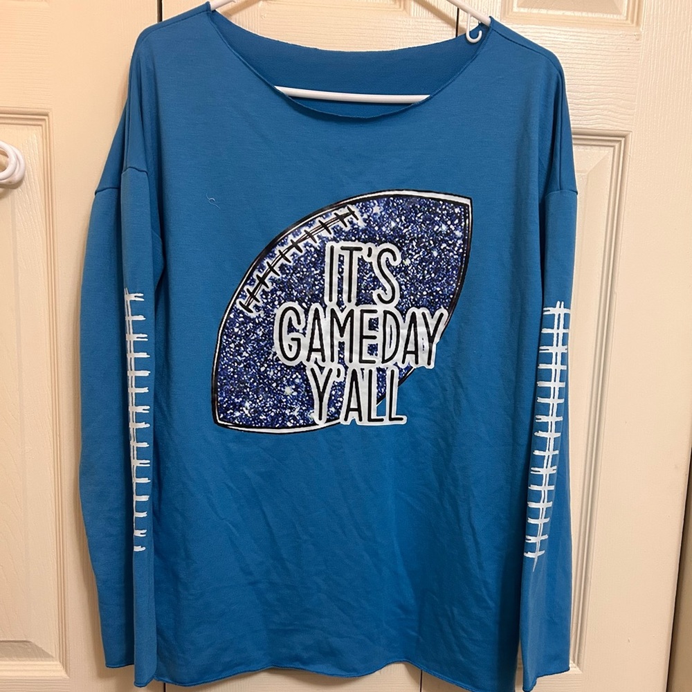 Blue Long Sleeve Gameday Shirt